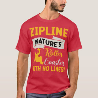 T-shirt dessous de verre à rouleaux de natures zipline san