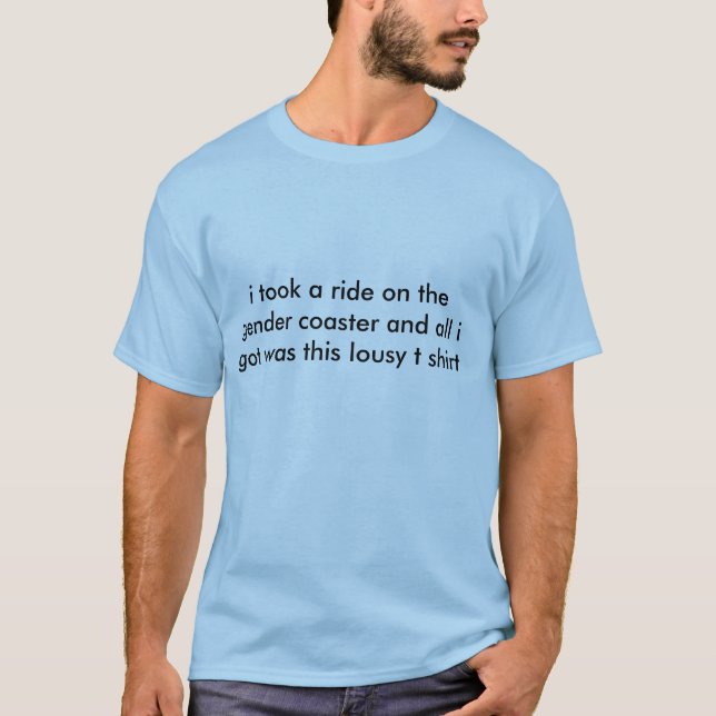 T-shirt dessous de verre de genre (Devant)