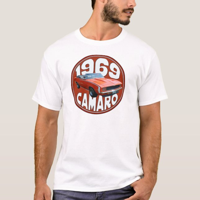T-shirt Dessus 1969 de chiffon de Camaro solides solubles (Devant)