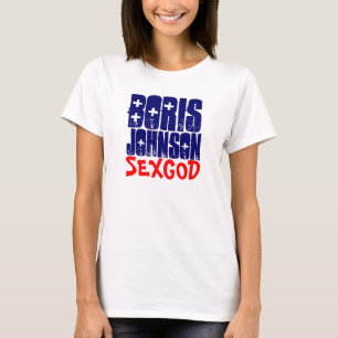 T-shirt Dessus adapté par dames de Boris Johnson SEXGOD
