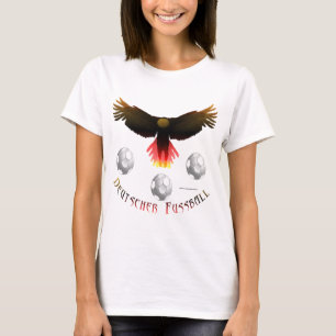 T-shirt Dessus allemand de culture de dames d'Eagle du