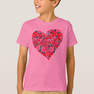 T-shirt Dessus d'art : Coeur mignon de ketmie