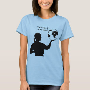 T-shirt Dessus de cercle de dames Flowy