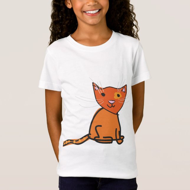 T-Shirt Dessus de chat de gingembre (Devant)