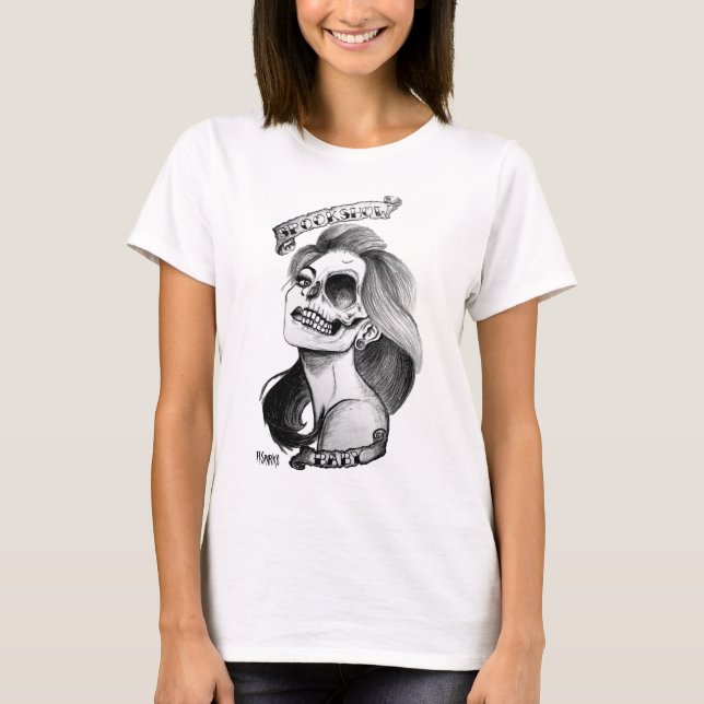 T-shirt Dessus de culture de bébé de Spookshow (Devant)