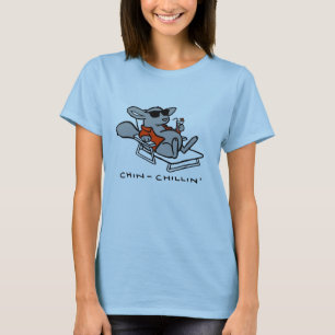 T-shirt Dessus de dames de chinchillin de chinchilla