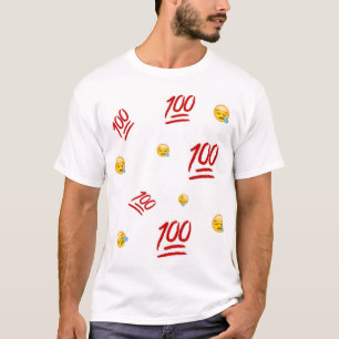 T-shirt Dessus de graphique de 100 Emoji