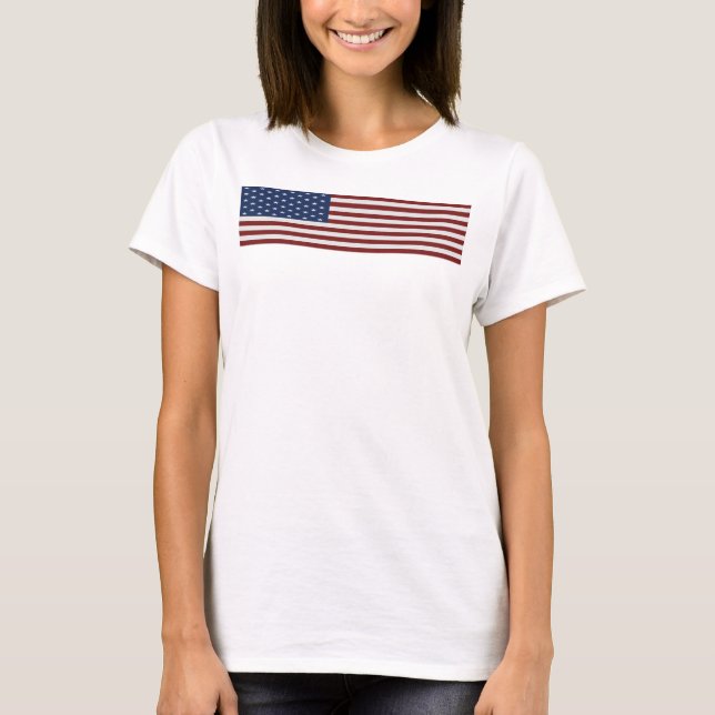 T-shirt Dessus de spaghetti de dames de drapeau américain (Devant)