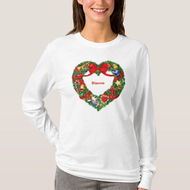 T-shirt Dessus décoré d'un monogramme de dames de (Devant)