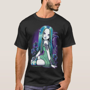 T-shirt Dessus féerique d'art de Lilly de lune gothique de