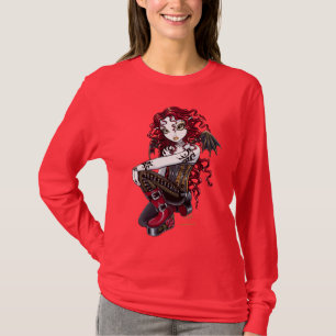 T-shirt Dessus féerique d'art de tatouage gothique de ros