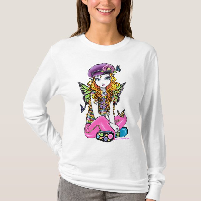 T-shirt Dessus glacé "ensoleillé" de fée d'arc-en-ciel de (Devant)