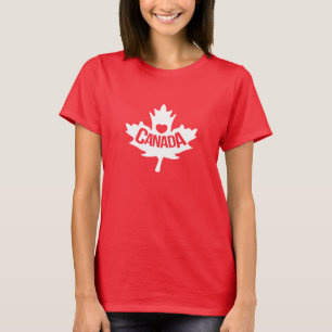 T-shirt Dessus graphique canadien de dames