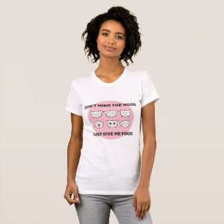 T-shirt Dessus illustré par femmes d'humeur d'aliments