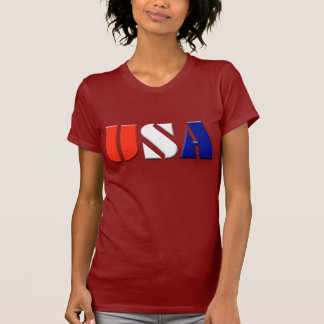 T-shirt Dessus patriotique des Etats-Unis de dames