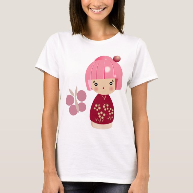 T-shirt Dessus rose de courroies de spaghetti de triplet (Devant)