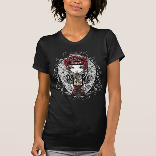 T-shirt Dessus victorien gothique d'Annie Fae (Devant)