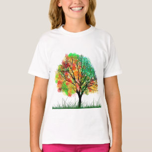 T-shirt Destin de nature de feuille d'arbre d'automne