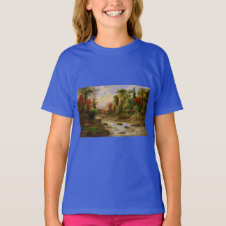 T-shirt Destin de Robert Duncanson de rivière de forêt d'a