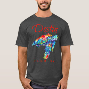 T-shirt Destin Florida Aquarelle Tortue de mer