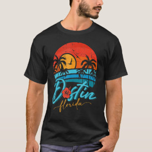 T-shirt Destin Florida Sunset Retro Summer Vacances Plage