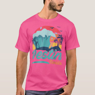 T-shirt Destin Plage Florida Summer Surf Sun Set Palm T