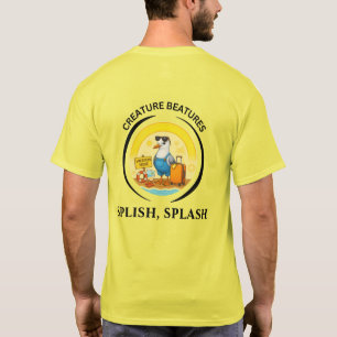 T-shirt destination ensoleillée amusante mouette plage voy