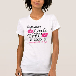 T-shirt Destination EVJF Nom de l'enterrement de vie de je