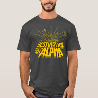 T-SHIRT DESTINATION MOONBASE ALPHA LOGOALPHA DIAGRAM YELLO