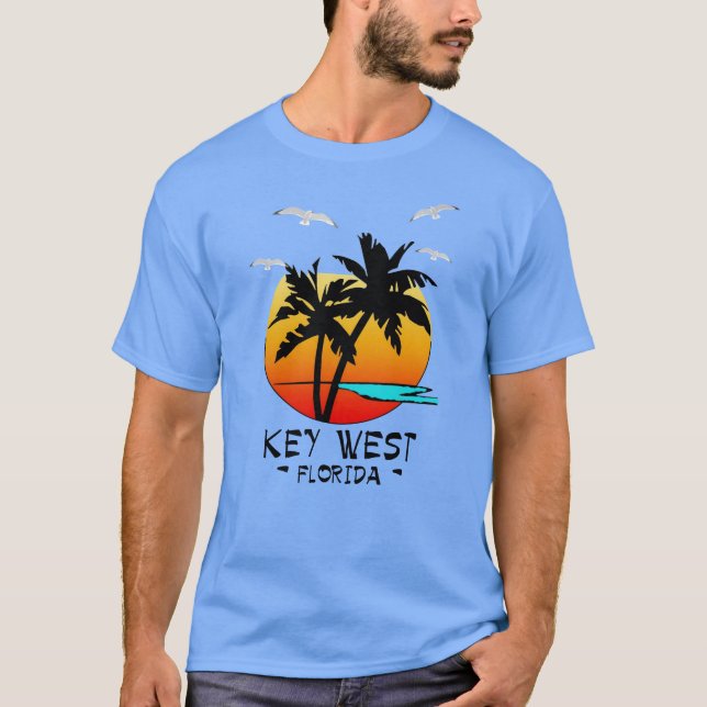 T-SHIRT DESTINATION TROPICALE DE KEY WEST LA FLORIDE (Devant)