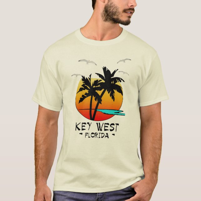 T-SHIRT DESTINATION TROPICALE DE KEY WEST LA FLORIDE (Devant)