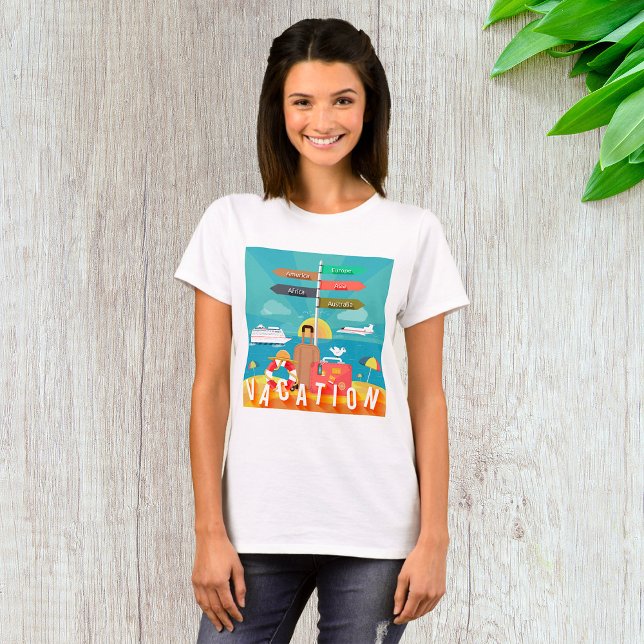 T-shirt Destinations de vacances (Créateur téléchargé)