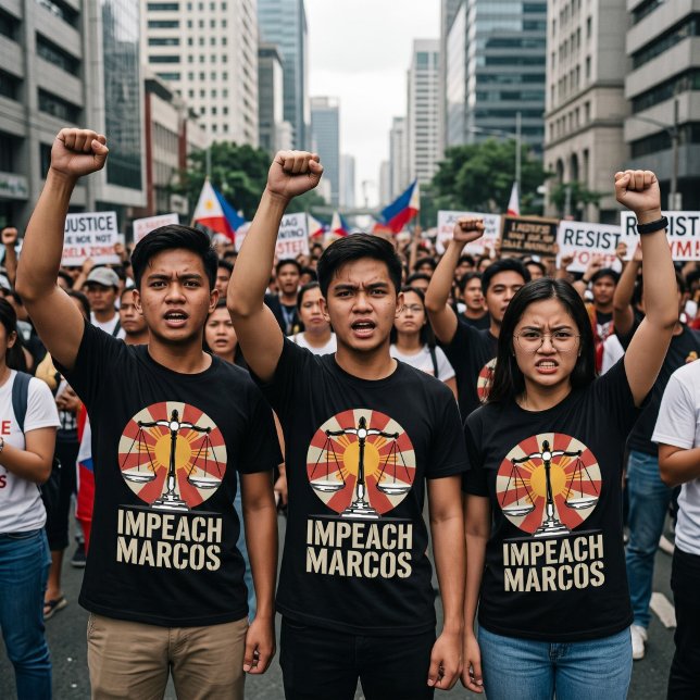 T-shirt Destituer Marcos Corruption Philippine Protest (Créateur téléchargé)