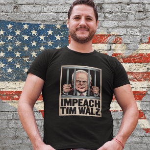 T-shirt Destituer Tim Walz pour fraude à la garde d'enfant