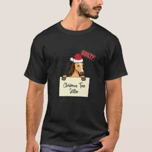 T-shirt destructeur d'arbre de Noël Cheval