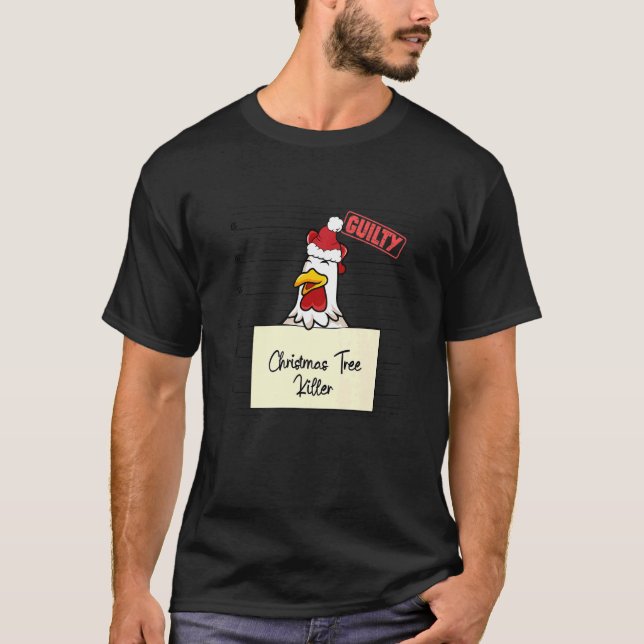 T-shirt destructeur d'arbre de Noël  Poulet (Devant)