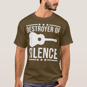 T-shirt Destructeur De Silence Guitare Dire Citation Guita
