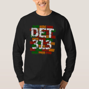 T-shirt DET 313 Graffiti de l'indicatif régional de Détroi
