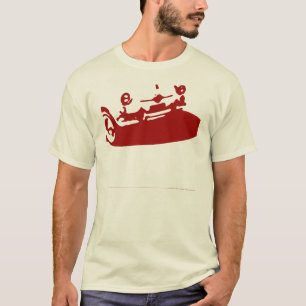 T-shirt Détail de Fiat 600 - rouge foncé sur les chemise