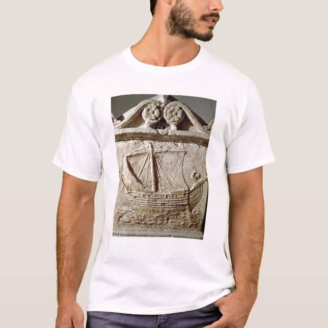 T-shirt Détail du sarcophage de bateau, de Sidon (Devant)