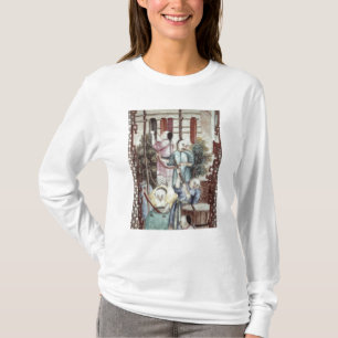 T-shirt Détail d'un vase dépeignant des hommes teignant 