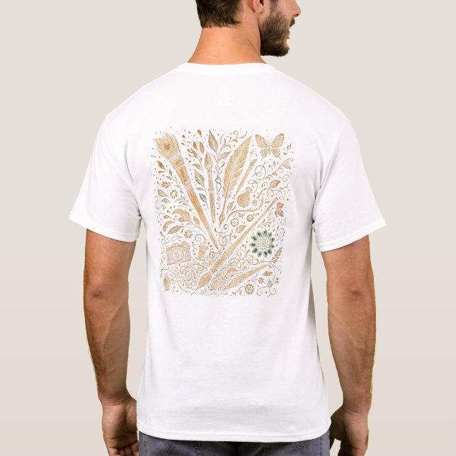T-shirt Détaillé Artisanal Explosion d'Art pour Ar (Dos)