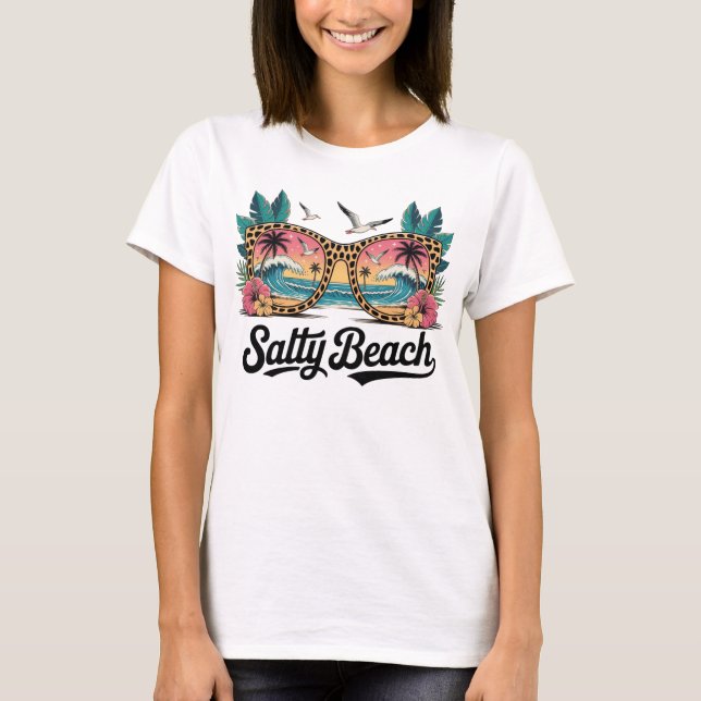T-shirt d'été Décontracté Salty Beach (Devant)