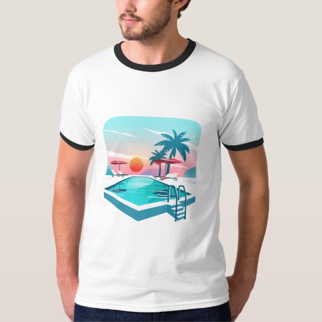 t-shirt d'été rétro (Devant)