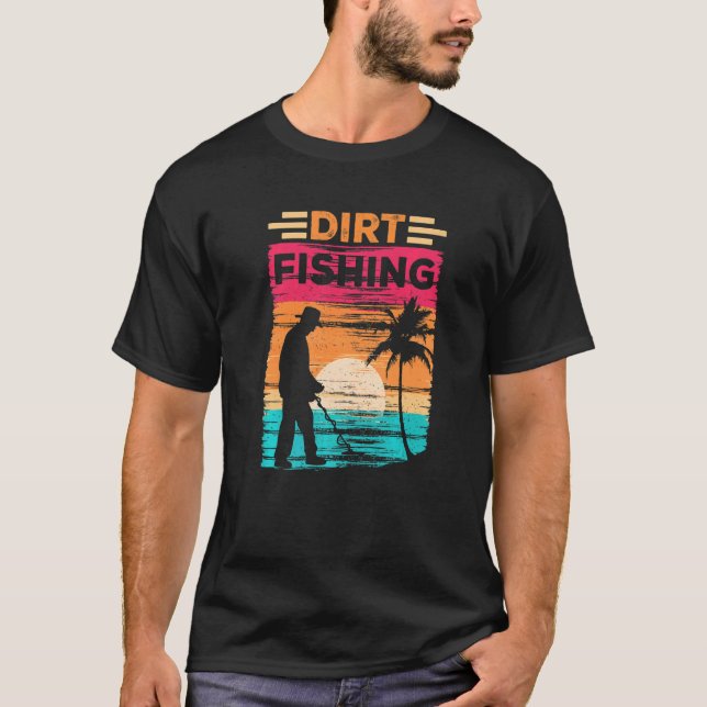 T-shirt Détecteur de détection de pêche directe Métal Déte (Devant)