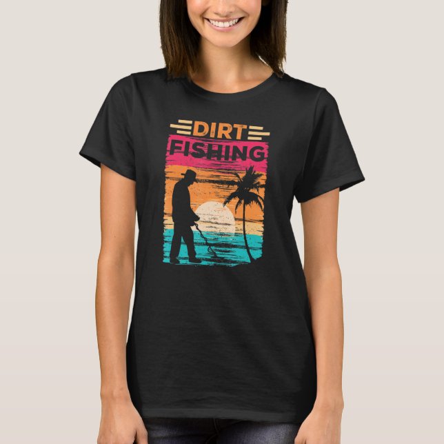 T-shirt Détecteur de détection de pêche directe Métal Déte (Devant)