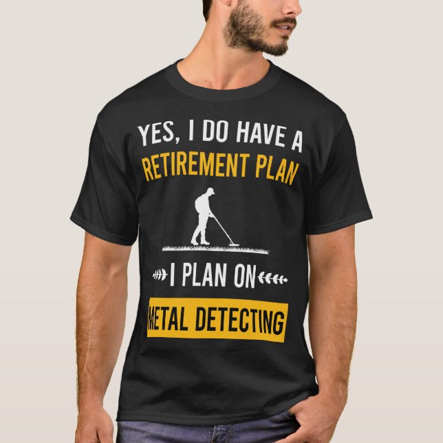 T-shirt Détecteur de détection des métaux de retraite (Devant)