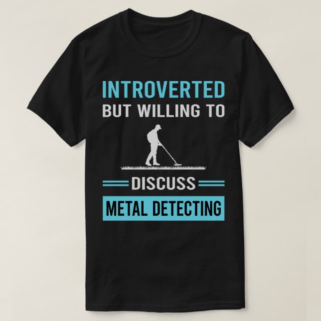 T-shirt Détecteur de détection des métaux introduit (Design devant)
