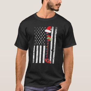 T-shirt Détecteur de métal de Noël Drapeau américain Tréso