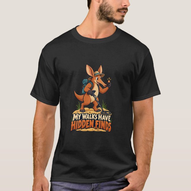 T-shirt Détection de métaux Aardvark découvertes cachées (Devant)